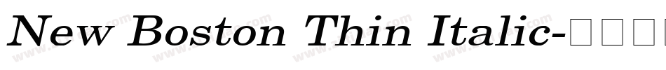 New Boston Thin Italic字体转换